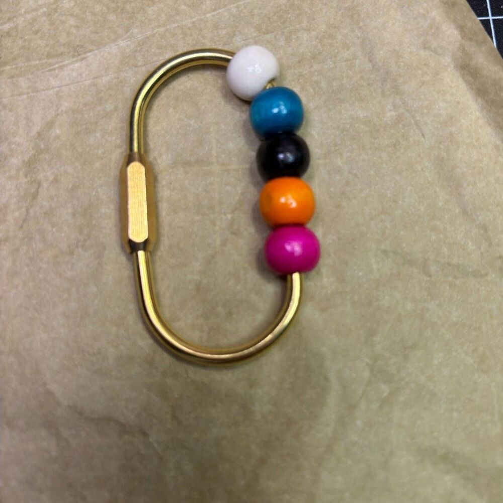 Gold Beaded Carabiner